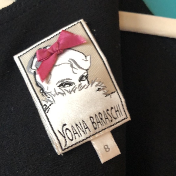 Vintage YOANA BARASCHI SLEEVELESS BLACK DRESS SIZE 8 - Picture 5 of 9